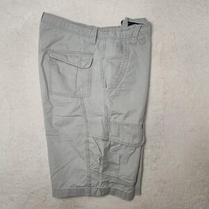 Jordan Shorts Mens 36 Gray 12" Cargo Cotton Canvas Pockets Lightweight 457301